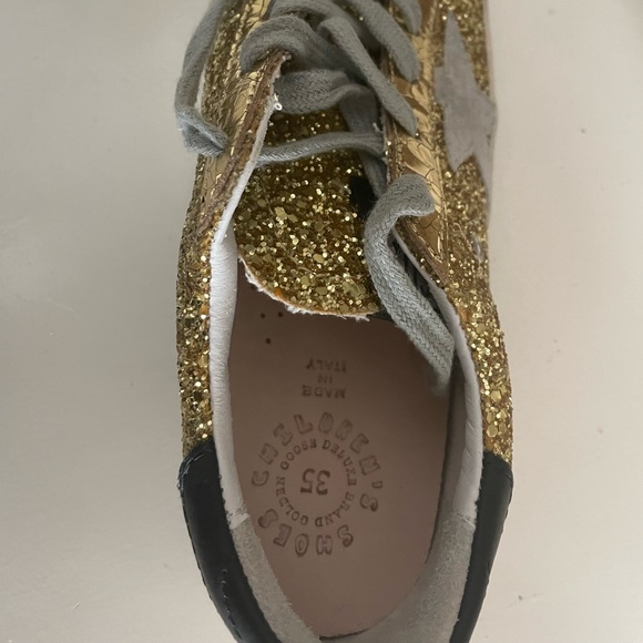 New-gold glitter Golden Goose Sneakers - Picture 2 of 3
